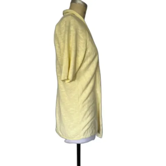 Eileen Fisher Lightweight Yellow Linen Summer Cardigan 1X - Picture 5 of 6
